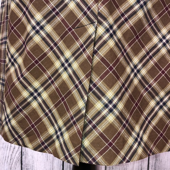 SOLD Anthropologie Maeve  Brown Plaid Dress - Picture 4 of 8